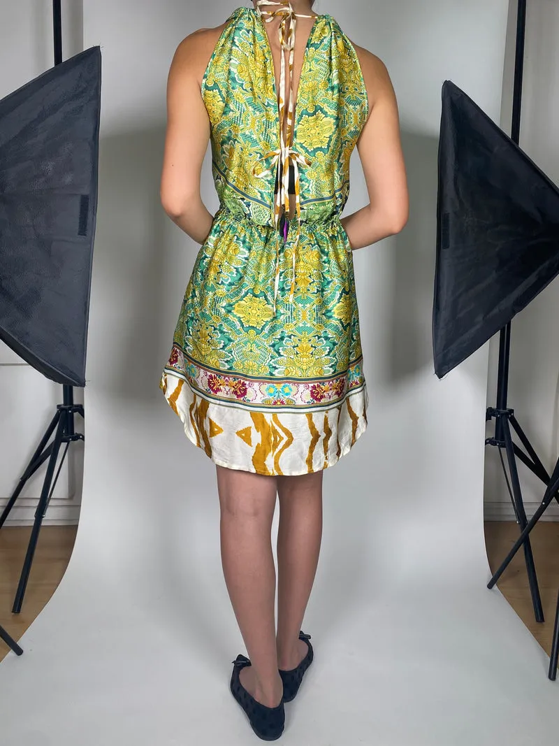 RAPSODIA Vestido Renata Print Garden Seda