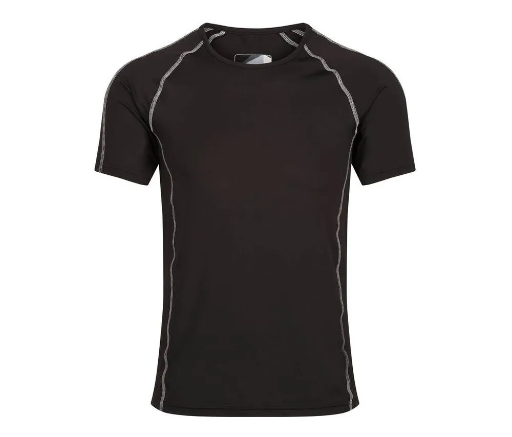 REGATTA RGS227  STRETCH SHORTSLEEVED TSHIRT  BLACK