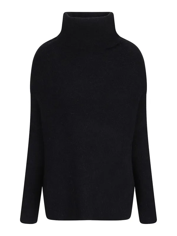 RICK OWENS SUéTER CUELLO REDONDO  NEGRO