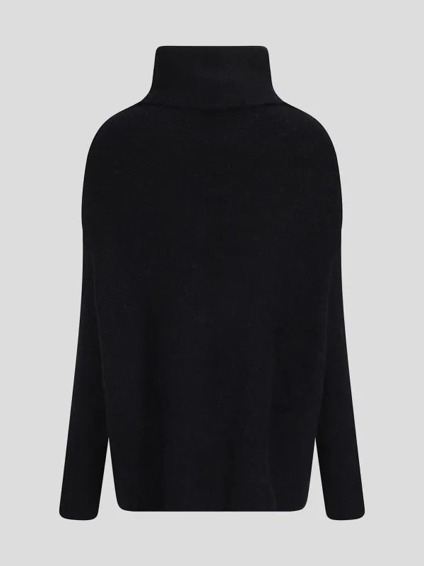 RICK OWENS SUéTER CUELLO REDONDO  NEGRO