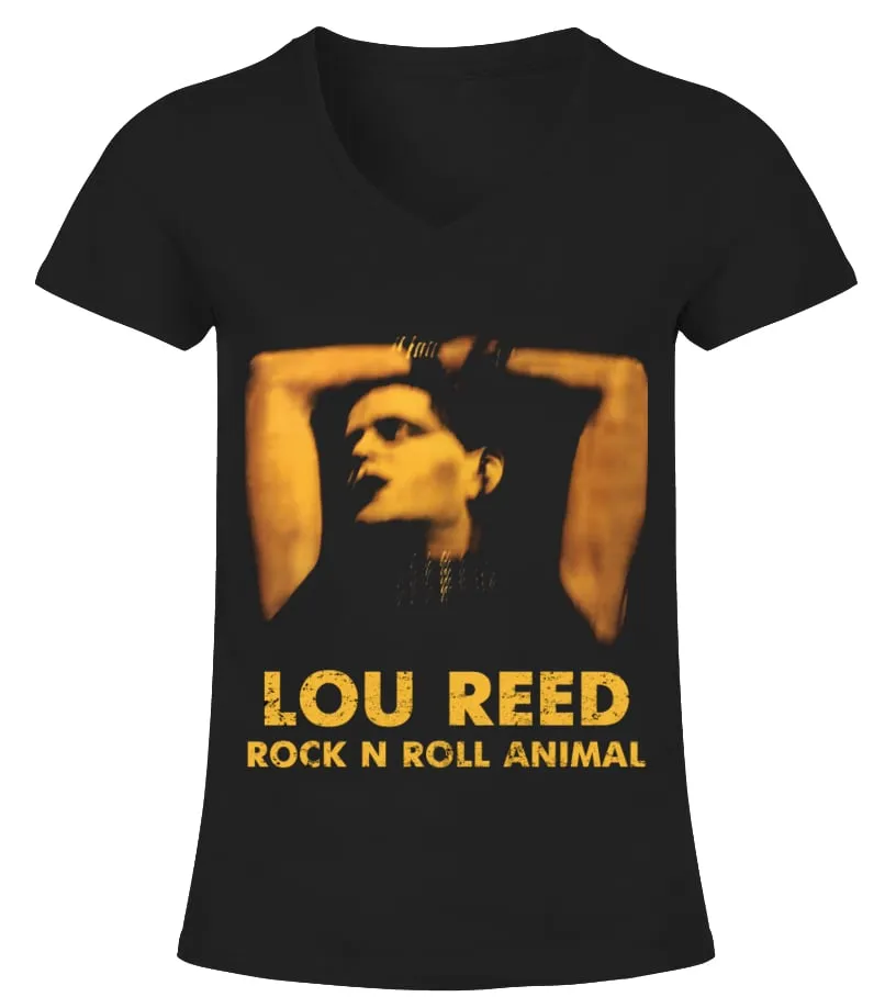 RK70S517BK. LOU REED  ROCK 'N' ROLL ANIMAL CAMISETA CUELLO PICO MUJER