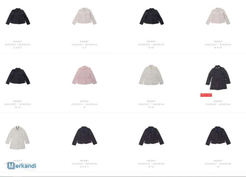 ROPA DE STOCK PARA NIÑOS RICHMOND JR  HUSKY F / W