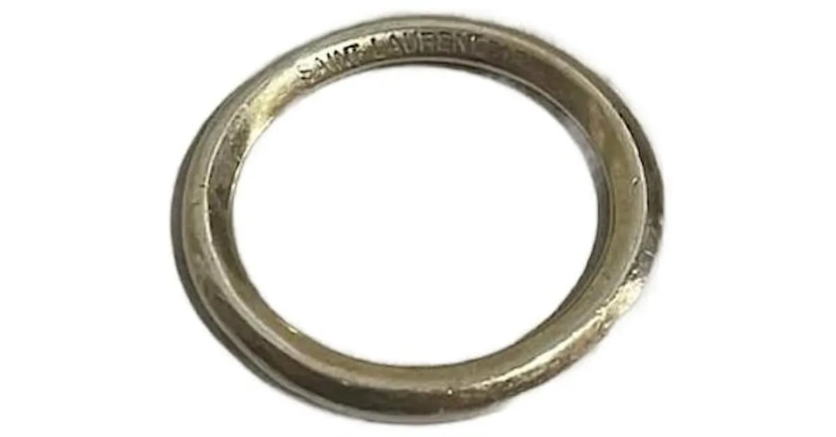 SAINT LAURENT Anillos T.UE 54 metal Dorado 