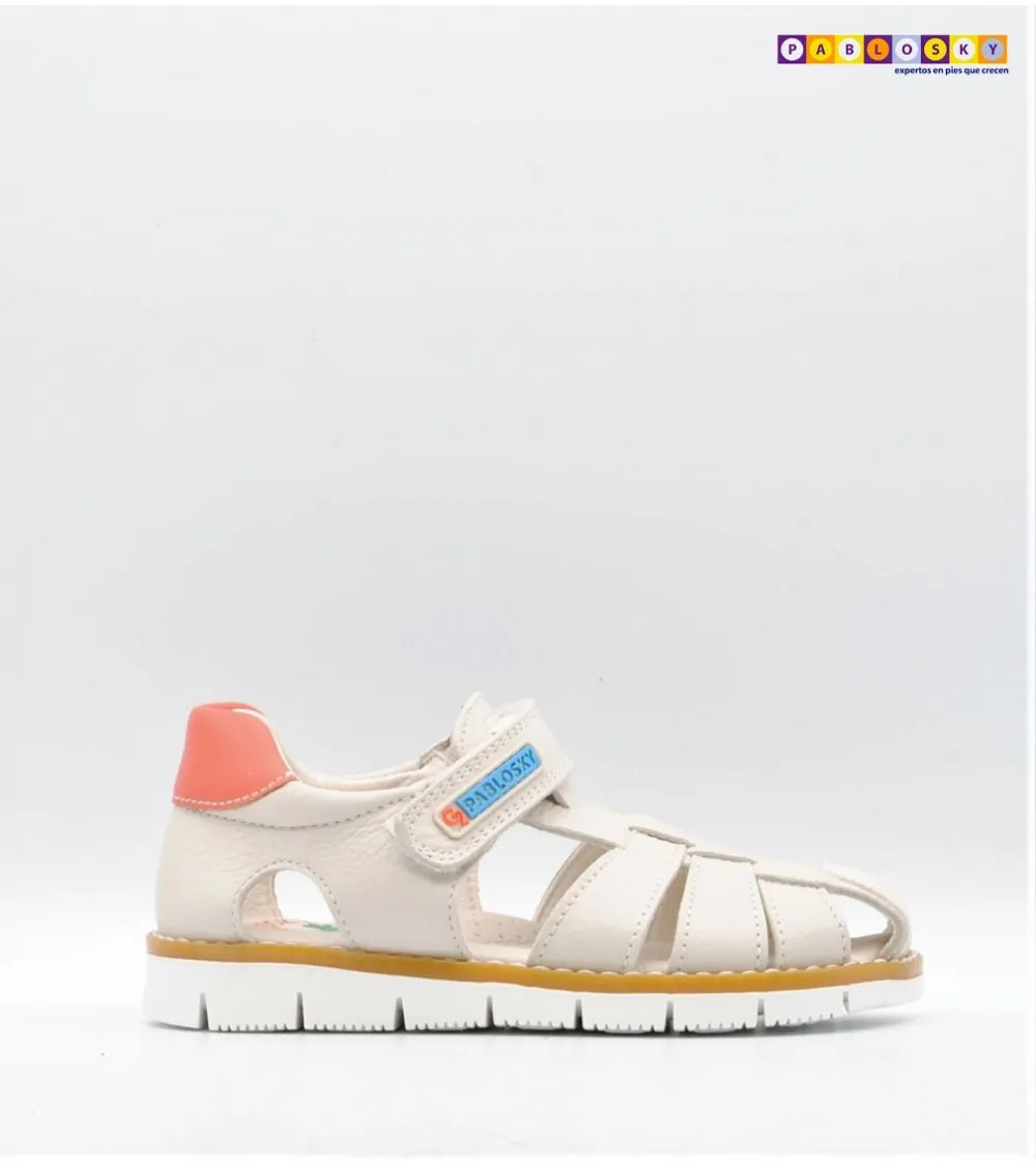 SANDALIAS PABLOSKY NIÑO PIEL VELCRO BEIGE