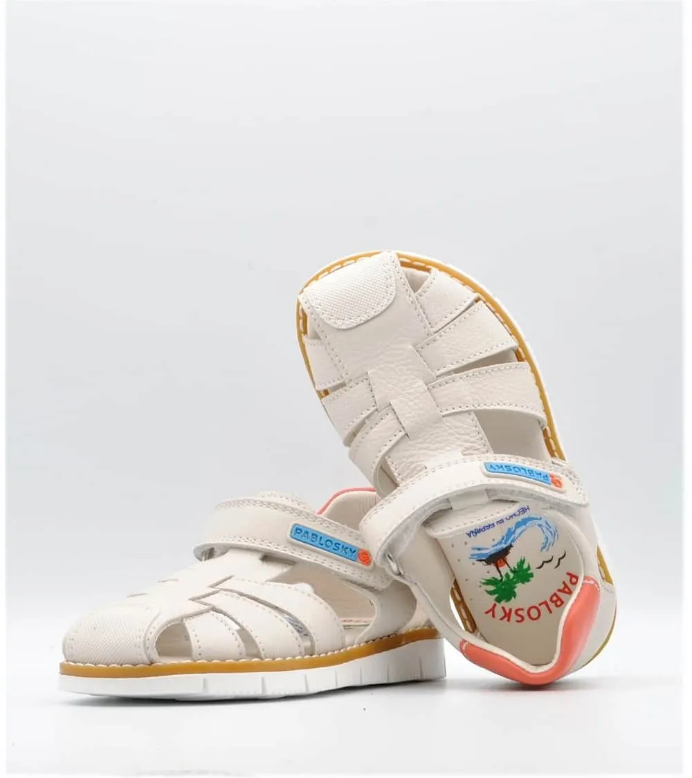 SANDALIAS PABLOSKY NIÑO PIEL VELCRO BEIGE