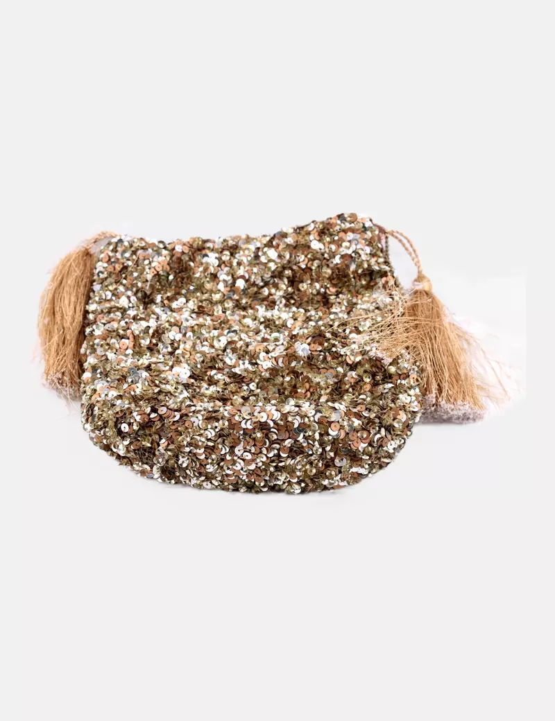 Sfera Bolso pailettes dorado