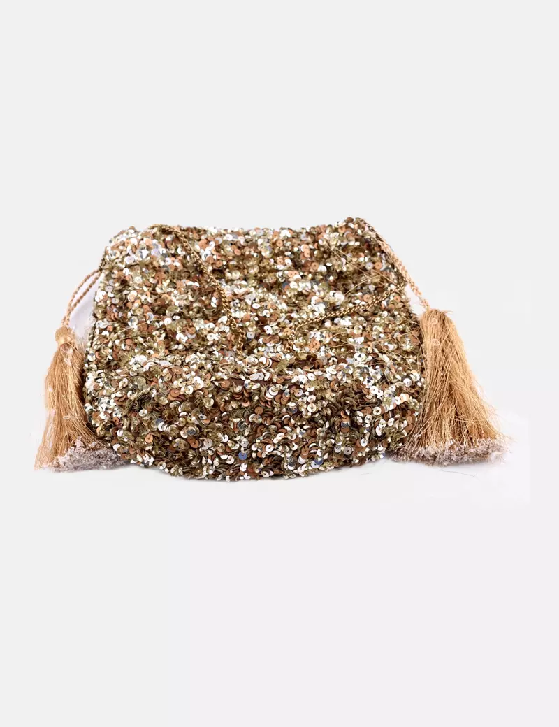 Sfera Bolso pailettes dorado