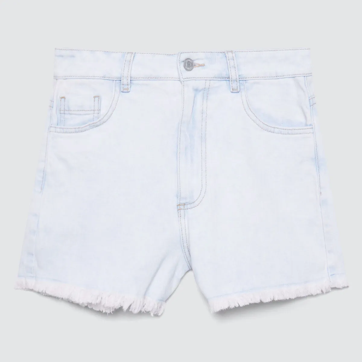 Short En Denim Con Desflecados