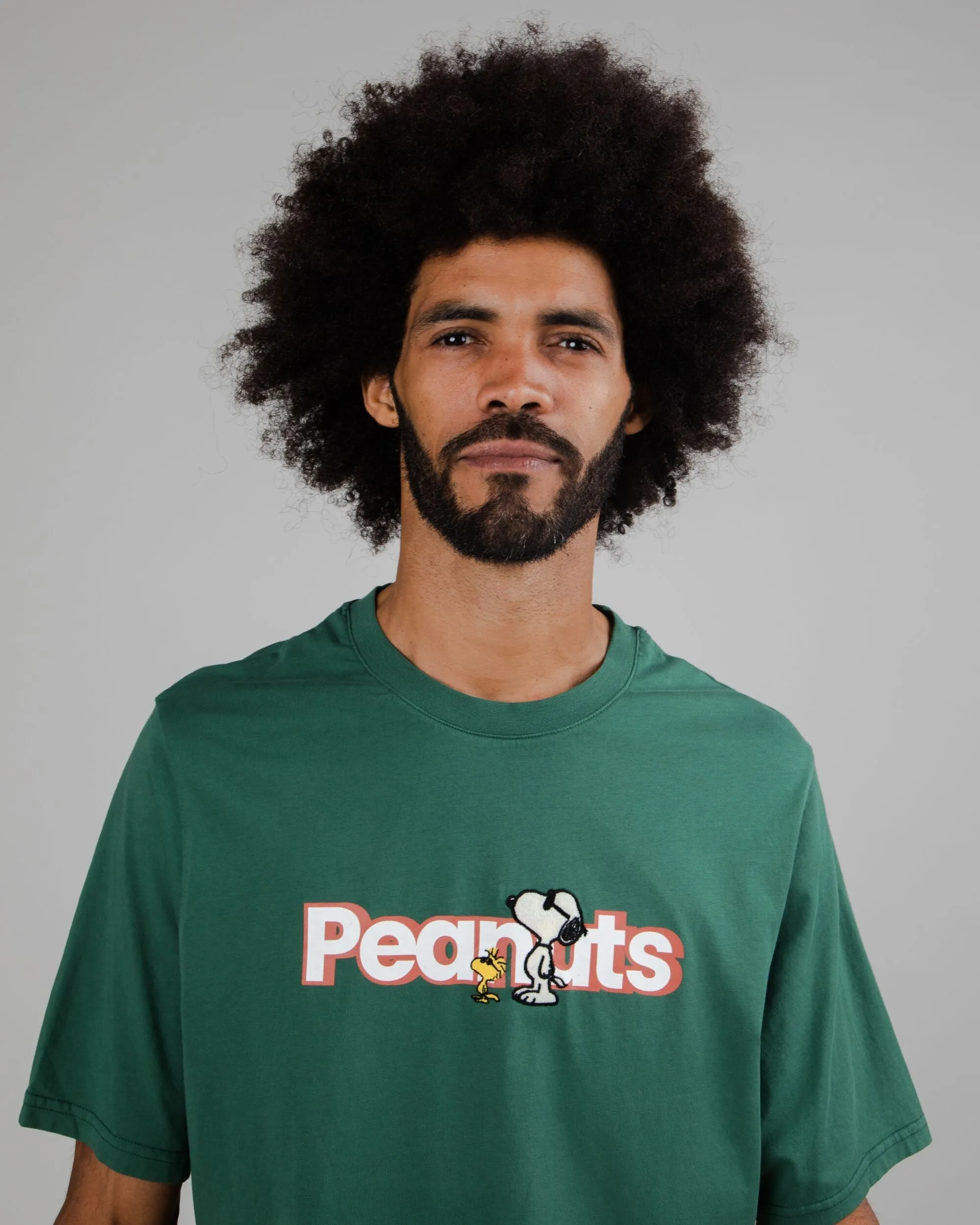 SNOOPY & WOODSTOCK PEANUTS TSHIRT GREEN