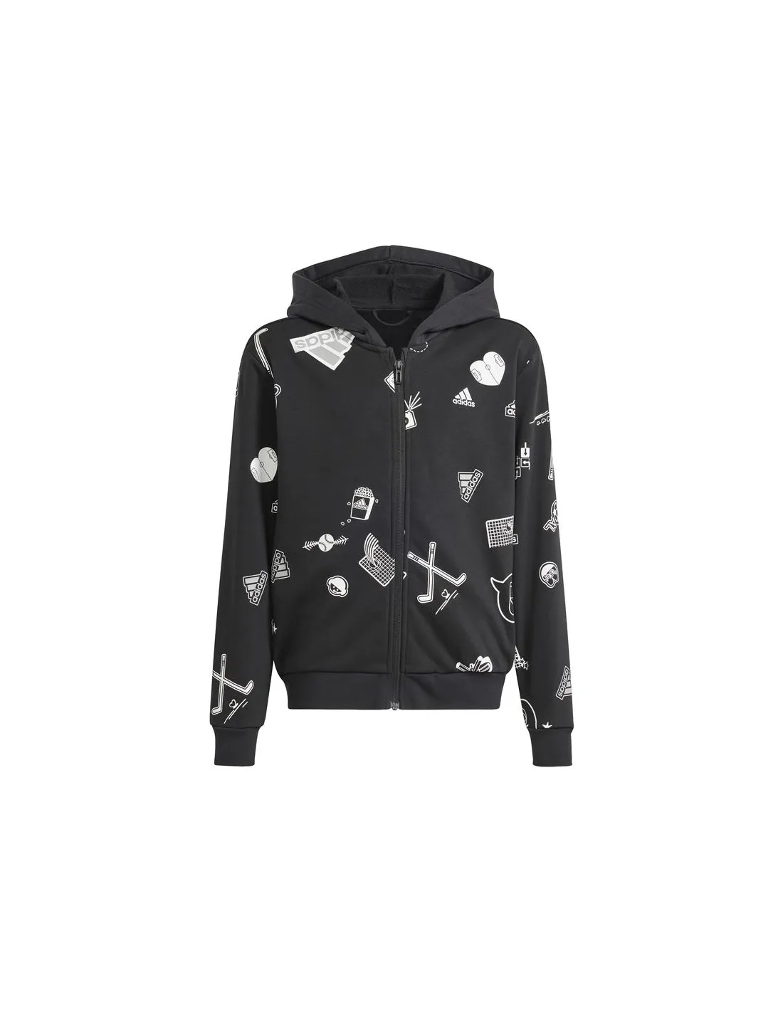 Sudadera adidas Bluv Zip Hd Infantil Negro