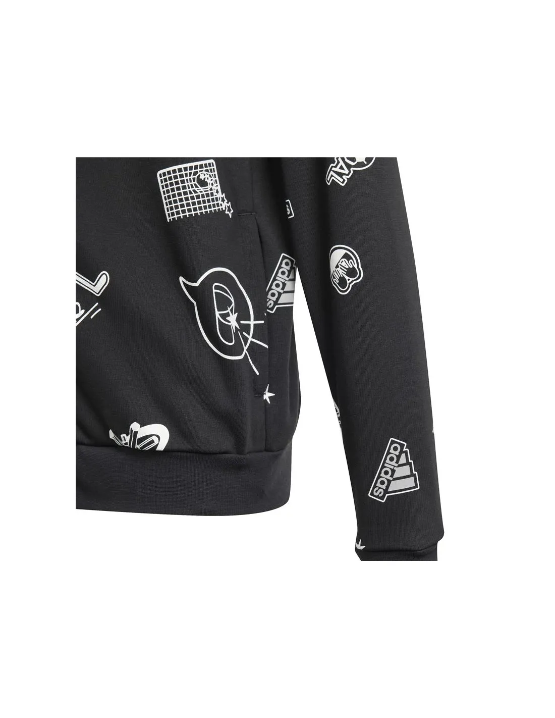 Sudadera adidas Bluv Zip Hd Infantil Negro