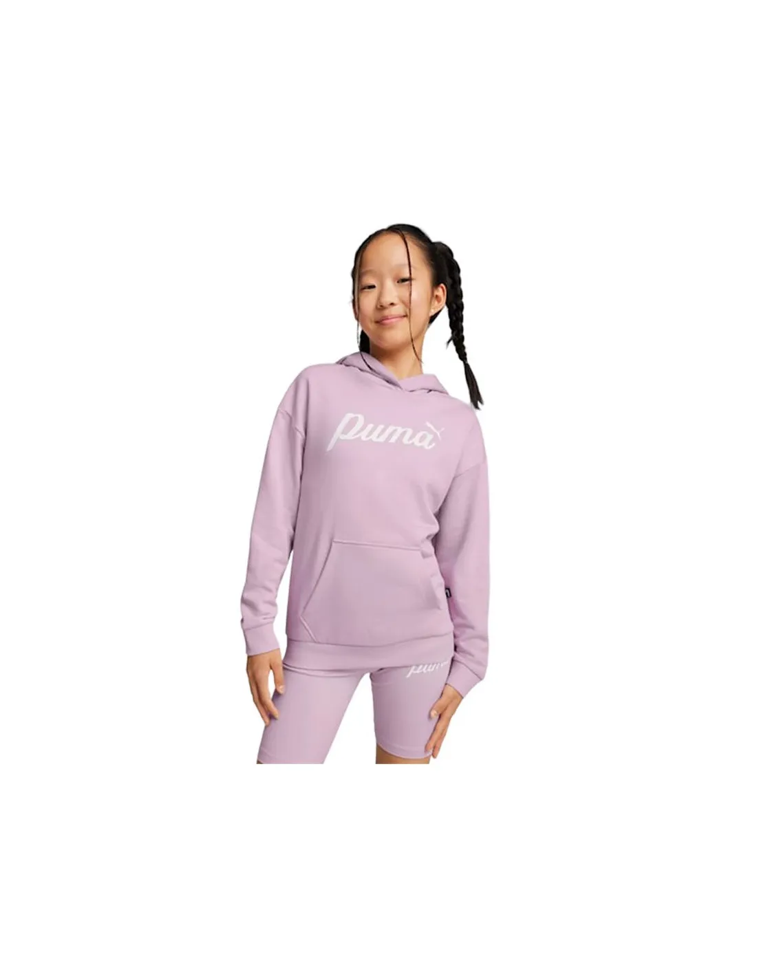 Sudadera Puma Essentials+ Script Infantil Lila