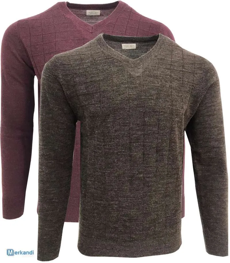 SUéTER CON CUELLO EN V PARA HOMBRE UNA CAJA DE 26 PIEZAS, DOS COLORES DIFERENTES, PEQUEñO A XXL