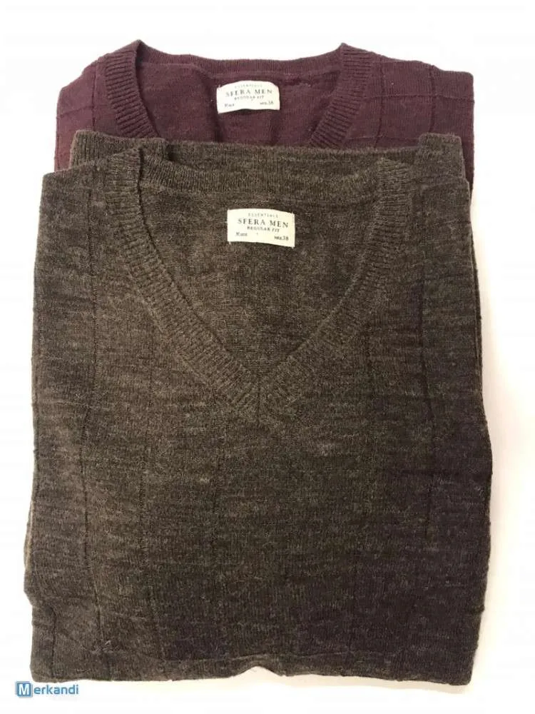 SUéTER CON CUELLO EN V PARA HOMBRE UNA CAJA DE 26 PIEZAS, DOS COLORES DIFERENTES, PEQUEñO A XXL