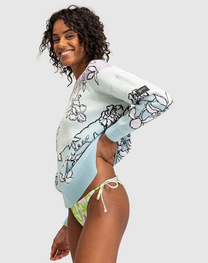 SUéTER ROXY ROXY X ROWLEY  BDY1/FAIR AQUA LAUREL FLORAL  WOMEN´S
