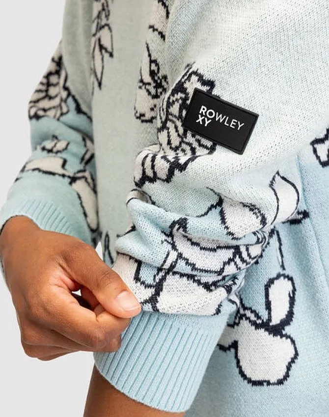SUéTER ROXY ROXY X ROWLEY  BDY1/FAIR AQUA LAUREL FLORAL  WOMEN´S