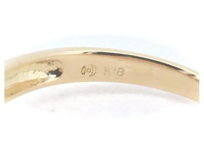 Tasaki 18Anillo de perlas con solitario K en excelentes condiciones Dorado 