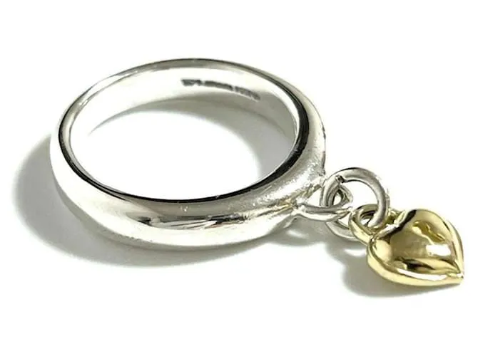 Tiffany & Co Anillo de banda con candado en forma de corazón Tiffany para mujeres 