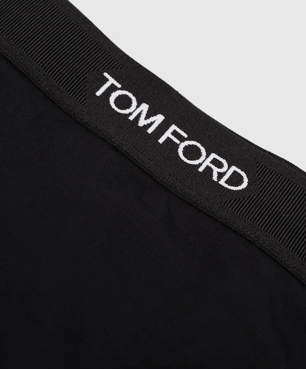 Tom Ford Black briefs with a logo pattern