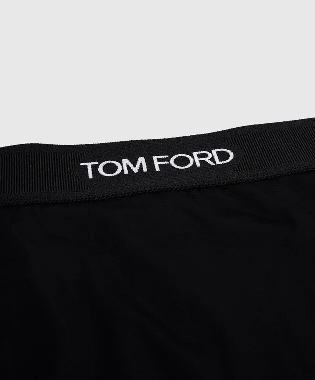 Tom Ford Black high rise briefs with logo pattern