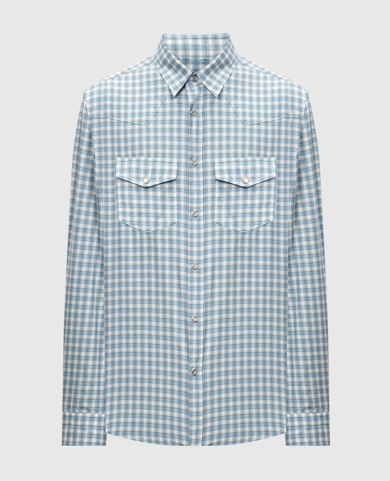 Tom Ford Blue checked shirt