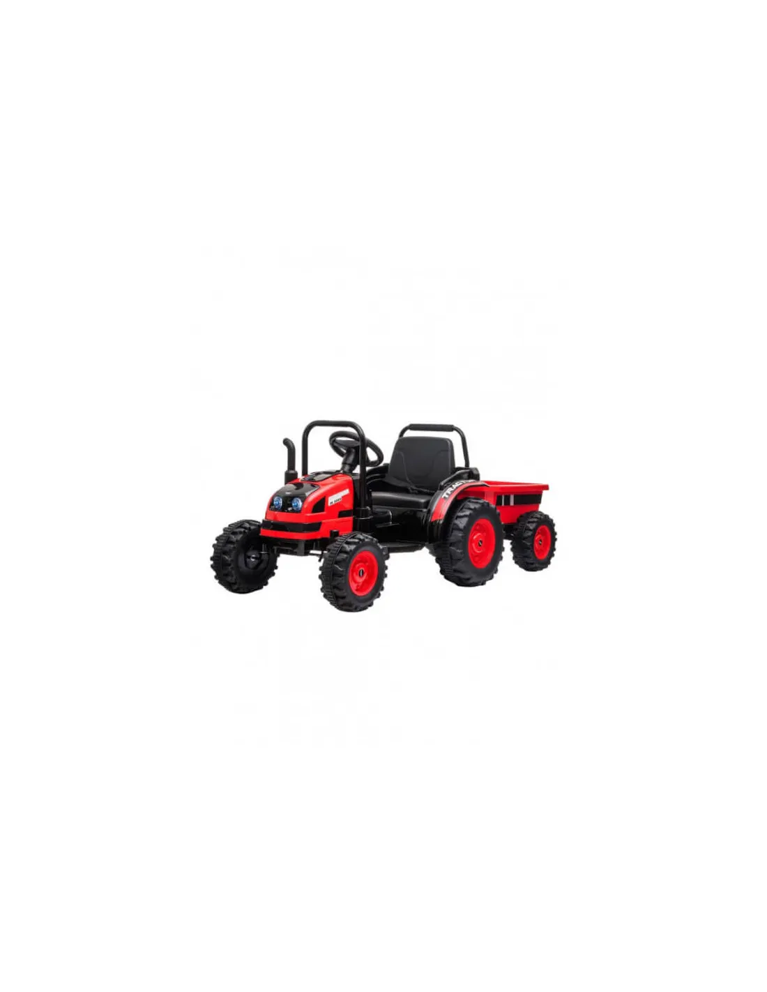 Tractor eléctrico para niños rojo y negro