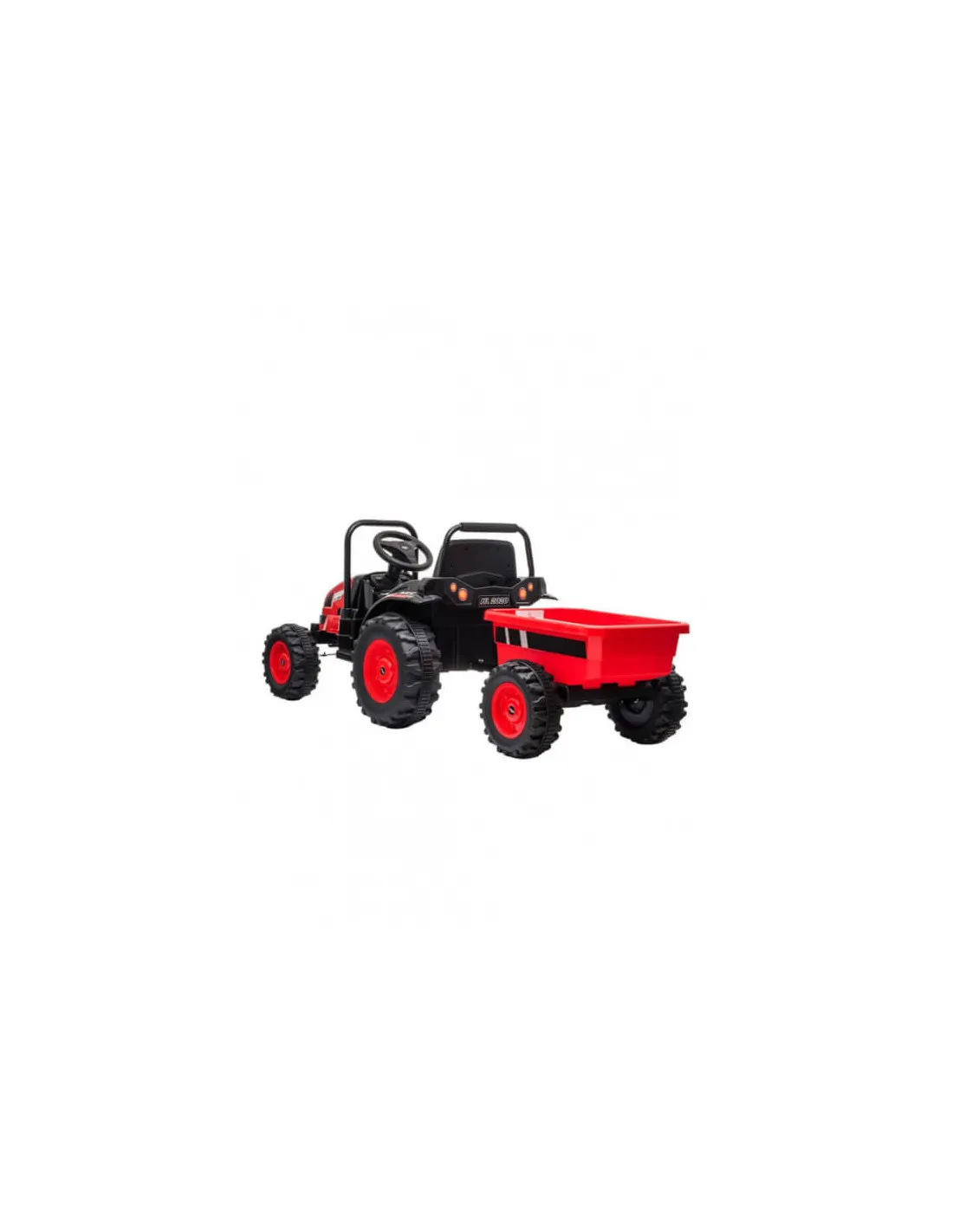 Tractor eléctrico para niños rojo y negro