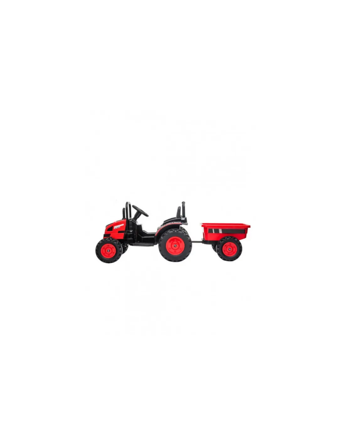 Tractor eléctrico para niños rojo y negro