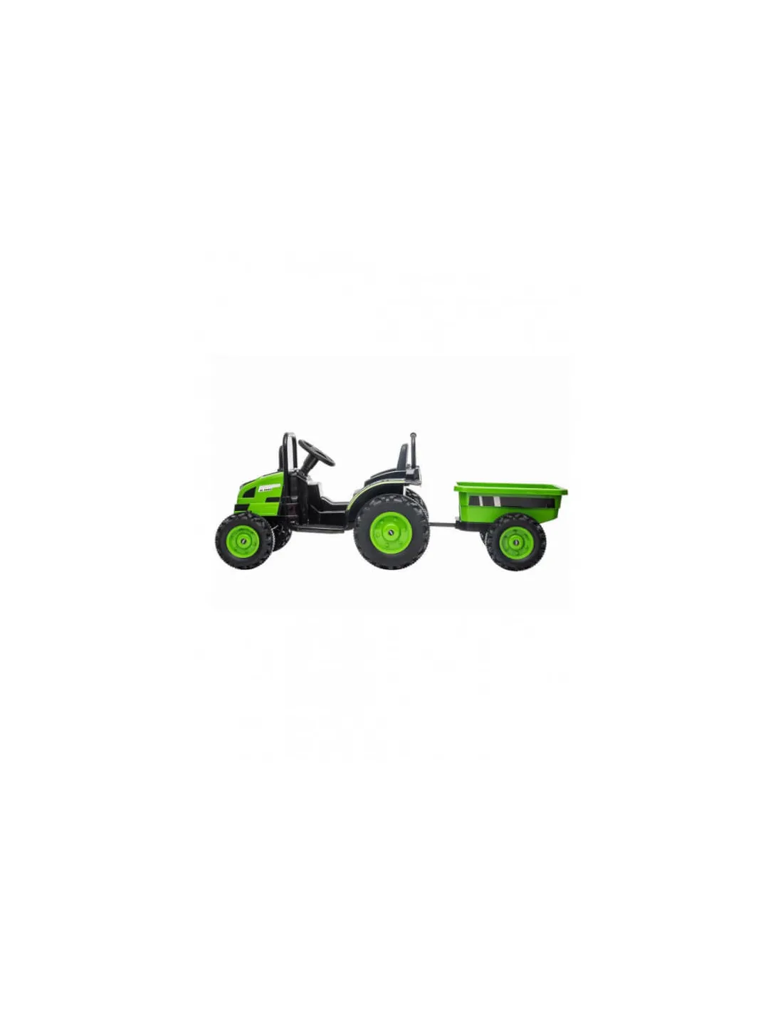Tractor eléctrico para niños verde y negro