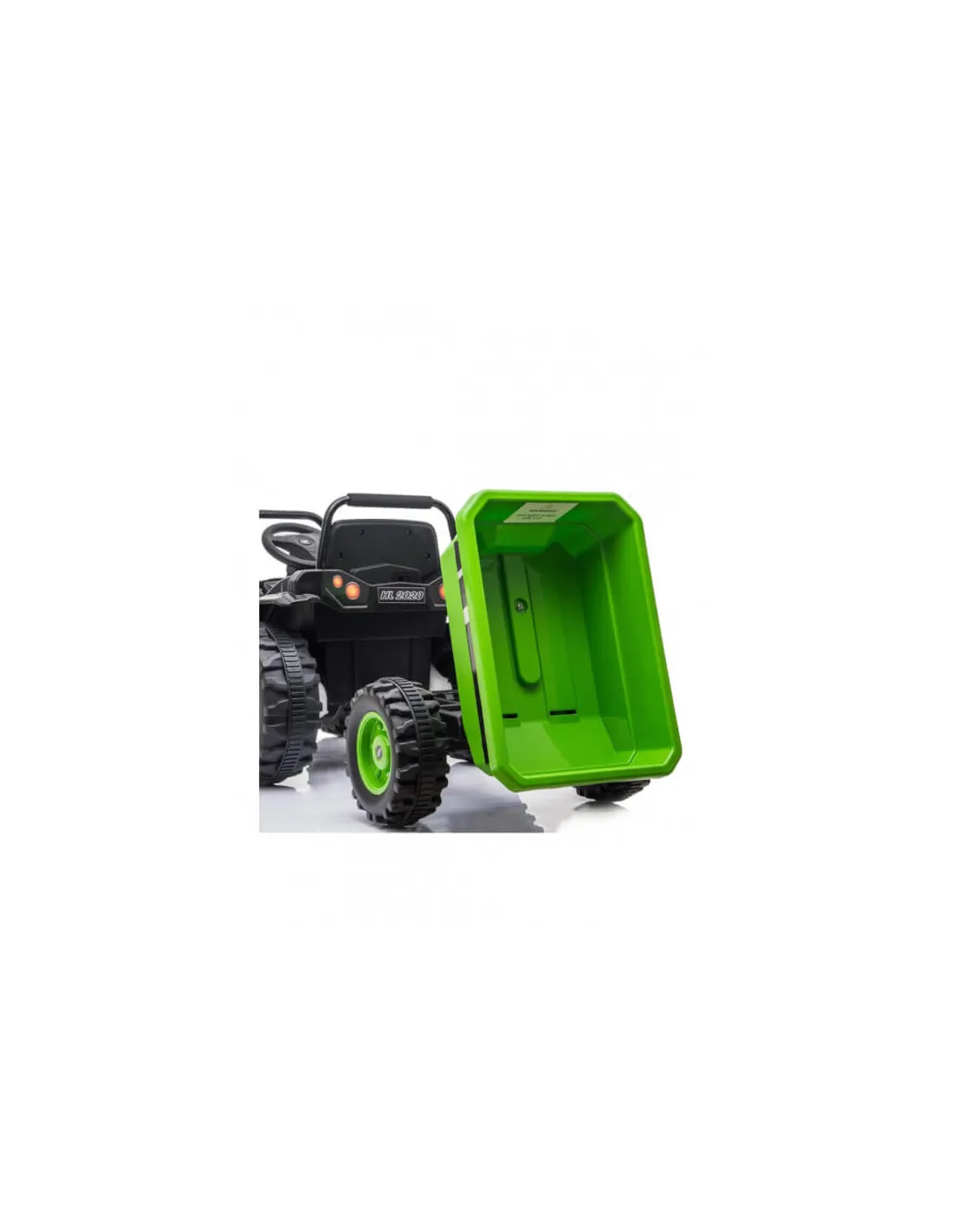 Tractor eléctrico para niños verde y negro