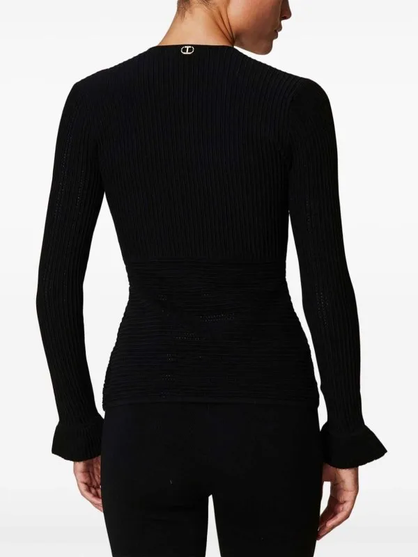 TWINSET SUéTER CUELLO REDONDO  NEGRO