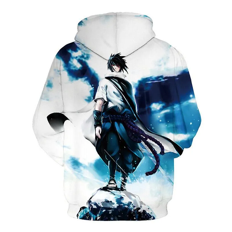 US03 NARUTO Uchiha Sasuke Sudadera Impresa en 3D Top Suéter con Capucha Jersey Disfraz de Cosplay