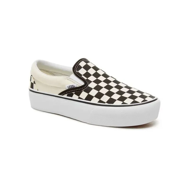 VANS UA CLASSIC SLIPON PLATFORM (TABLERO DE DAMAS EN BLANCO Y NEGRO)