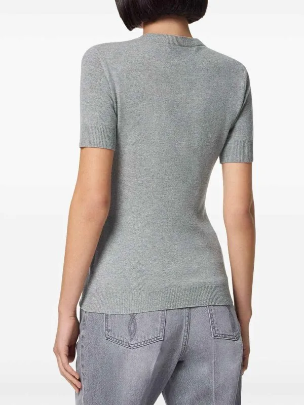 VERSACE SUéTER CUELLO REDONDO  GRIS