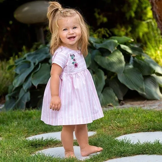 Vestido de tela para niña colección Flower
