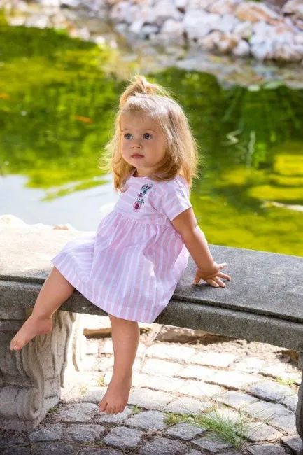 Vestido de tela para niña colección Flower