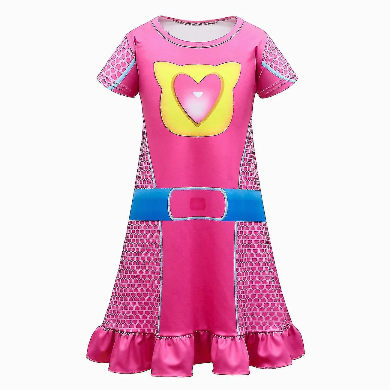 Vestidos para niños para niñas Super gatitos Vestido de noche Ropa de verano Camisón de dibujos animados Pijama de manga corta R