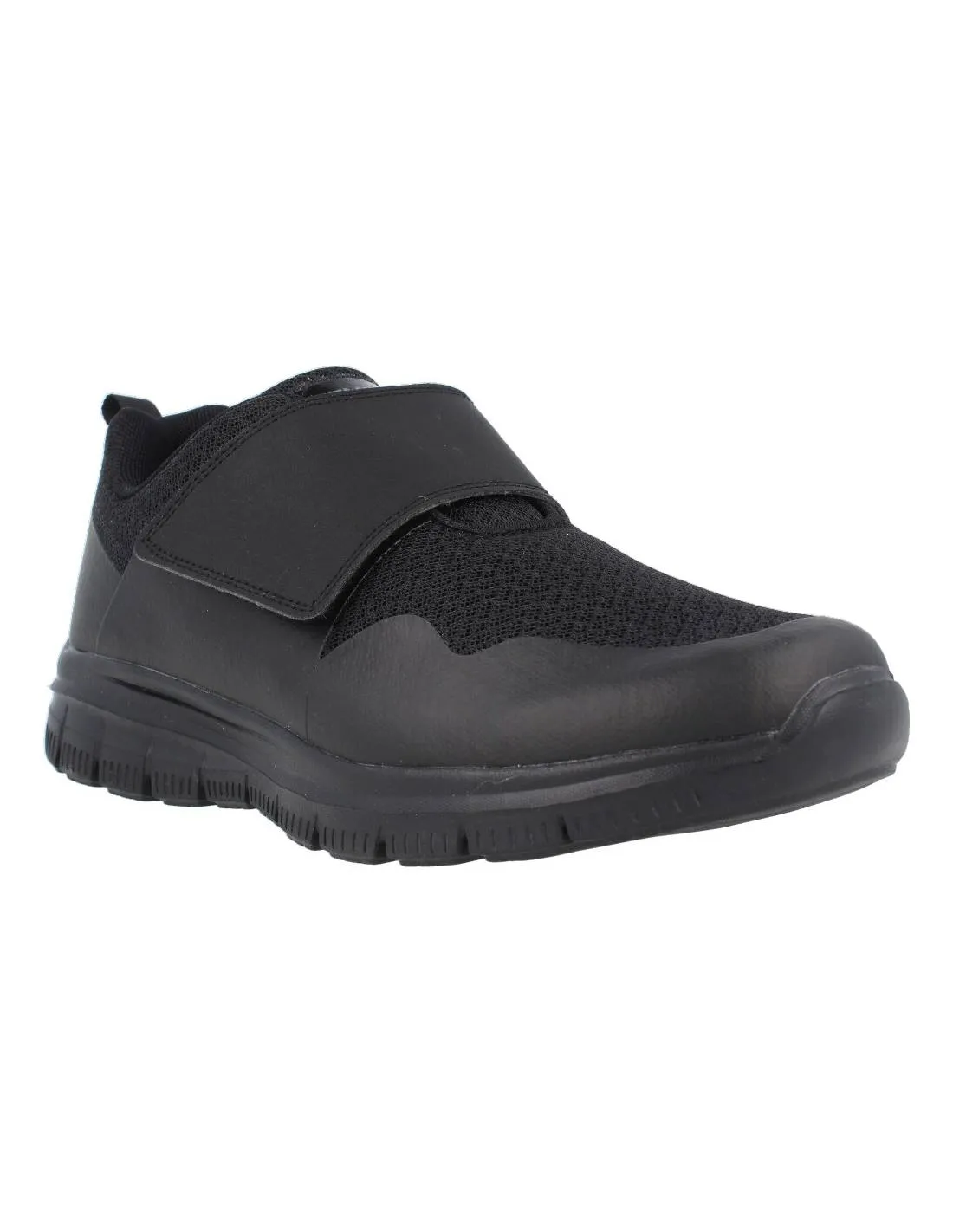 VICMART  ZAPATILLAS HOMBRE CONFORT VELCRO NEGRO