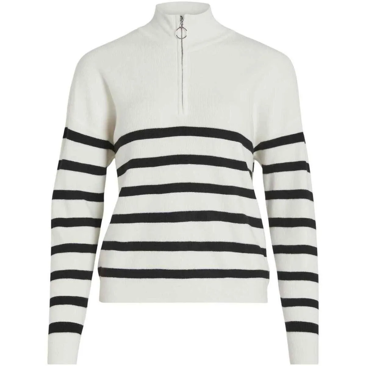 VISALA STRIPY L/S ZIPPER KNIT