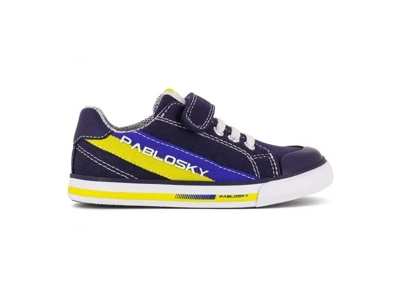 ZAPATILLA DE LONA PARA NIÑO 967720 PABLOSKY EN COLOR MOSTAZA O AZUL