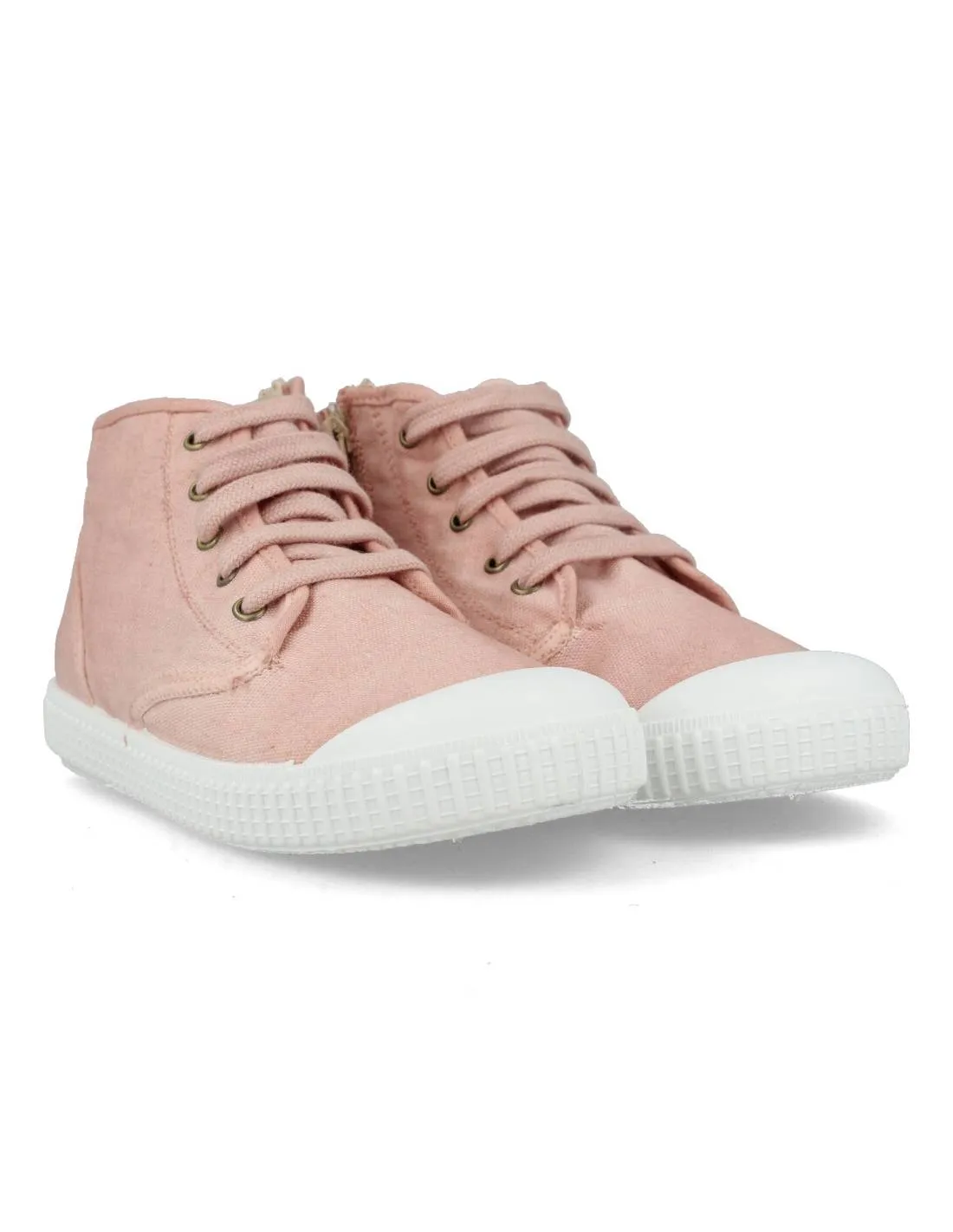 ZAPY  ZAPATILLA CASUAL BASKET LONA NUDE