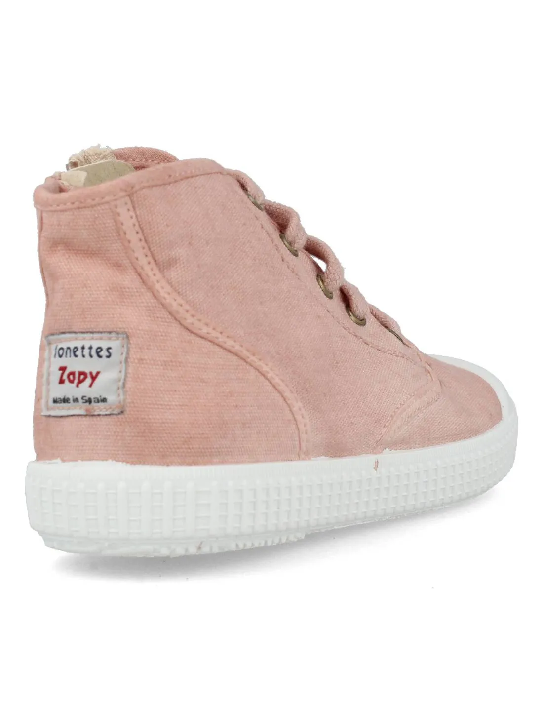 ZAPY  ZAPATILLA CASUAL BASKET LONA NUDE