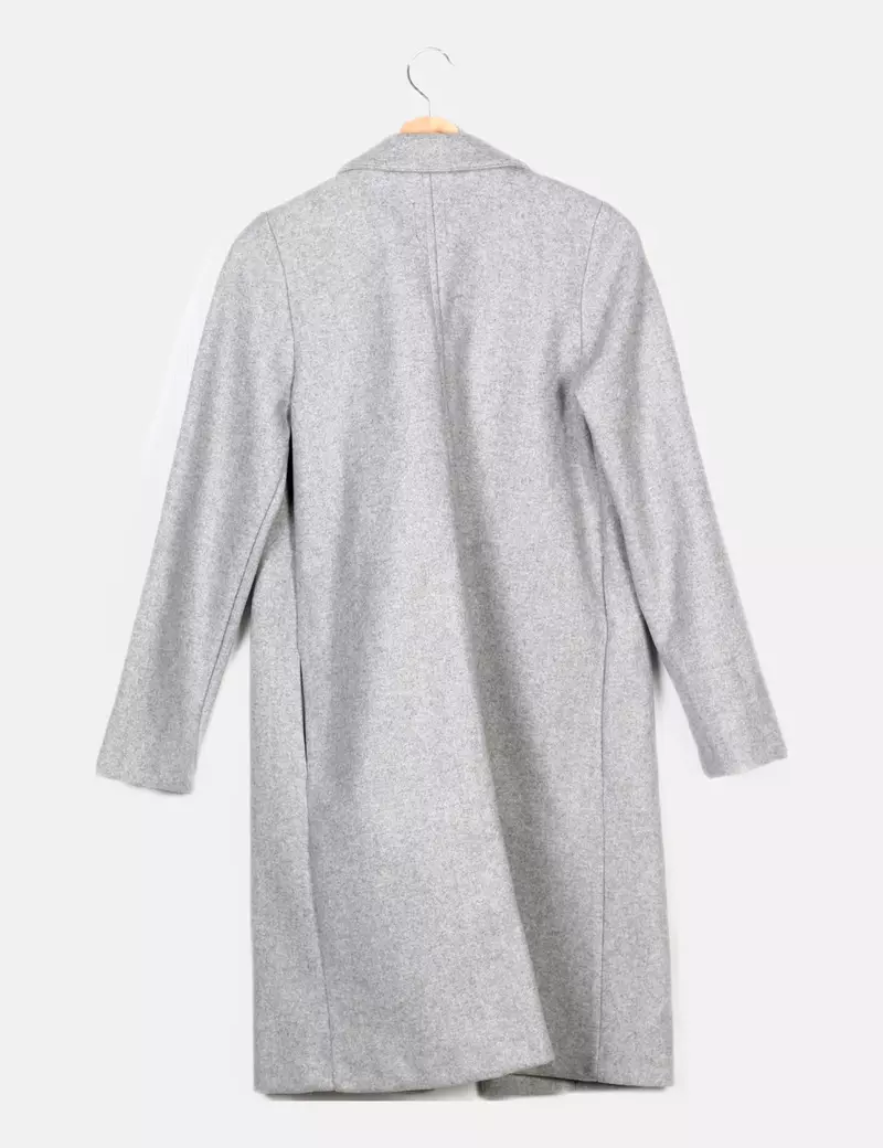 Zara Abrigo de paño gris casual