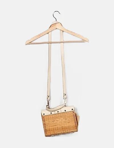 Zara Bolso mimbre combinado